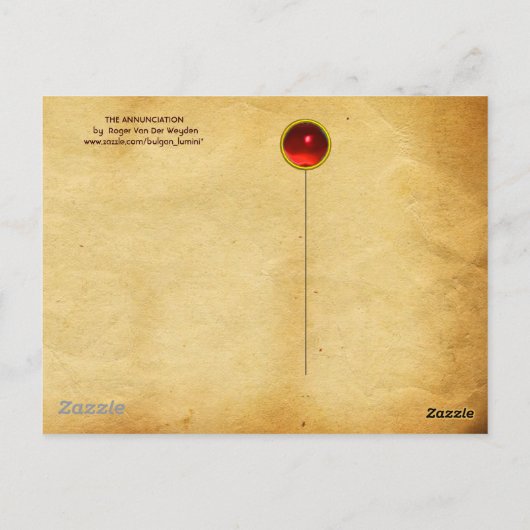 ANNUNCIATION Archangel Gabriel, Jungfrau Postkarte (Rückseite)