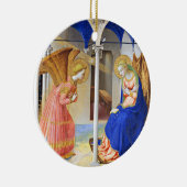 ANNUNCIATION by Fra Beato Angelico Christmas Blue Keramik Ornament (Rechts)