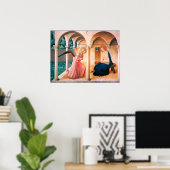 ANNUNCIATION by Fra Beato Angelico Poster (Heimbüro)