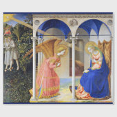 ANNUNCIATION by Fra Beato Angelico Weihnachten Geschenkpapier (Flach)