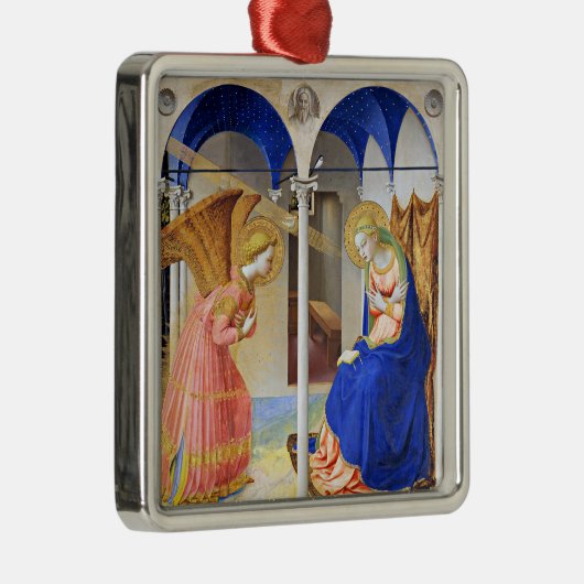 ANNUNCIATION by Fra Beato Angelico Weihnachten Ornament Aus Metall (Rechts)