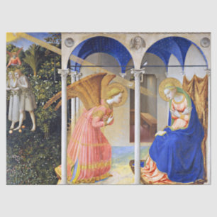 ANNUNCIATION by Fra Beato Angelico Weihnachten Seidenpapier