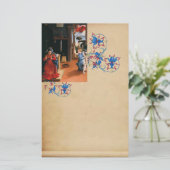 ANNUNCIATION by Lorenzo Lotto, Blumenparchment Briefpapier (Stehend Vorderseite)