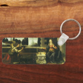 Annunciation of the Lord by Leonardo da Vinci Schlüsselanhänger (Vorderseite)