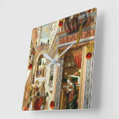 Annunciation ,Saint Emidius and an UFO Quadratische Wanduhr (Winkel)