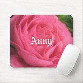 Anny Blush Pink Floral Girls Name Mousepad (Mit Mouse)