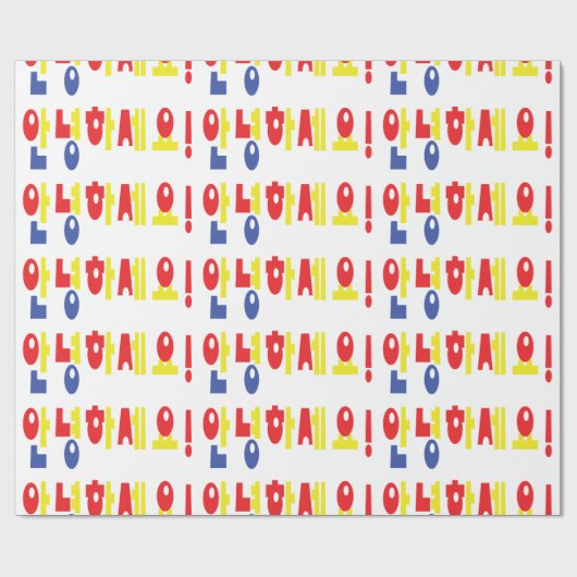 Annyeong Haseyo! Koreanisch Hallo! 안 녕 하 세 Hangul- Geschenkpapier (Flach)