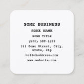 Annyeong! Korean Hi / Hello 안녕 Hangul Language Quadratische Visitenkarte (Rückseite)