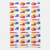 Annyeong! Koreanisch Hi / Hallo 안 녕 Hangul Geschirrtuch (Vertikal)