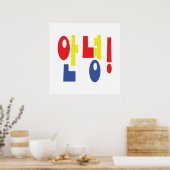 Annyeong! Koreanisch Hi / Hallo 안 녕 Hangul Poster (Küche)