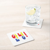 Annyeong! Koreanisch Hi / Hallo 안 녕 Hangul Rechteckiger Pappuntersetzer (Vor Ort)