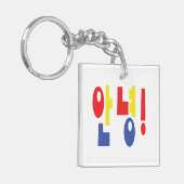 Annyeong! Koreanisch Hi / Hallo 안 녕 Hangul Schlüsselanhänger (Vorderseite links)