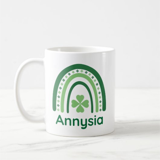 Annysia Name Clover Boho Rainbow Kaffeetasse (Links)