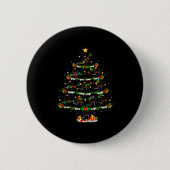 Ano Christmas Tree Lights Music Lover Musical Xmas Button (Vorderseite)