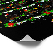 Ano Christmas Tree Lights Music Lover Musical Xmas Poster (Ecke)