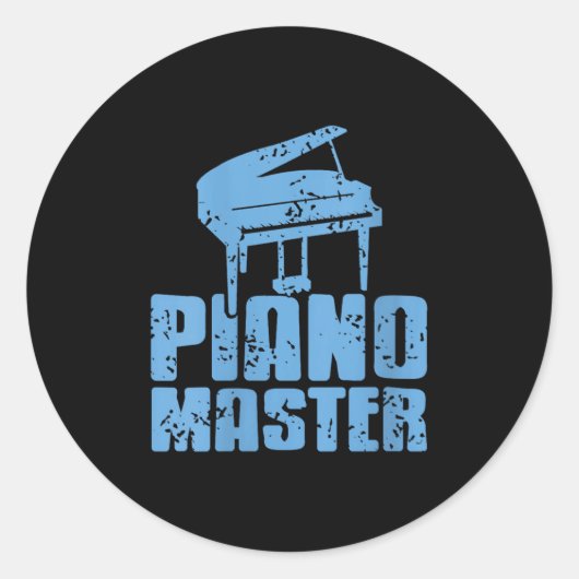 Ano Master Confident Musician Pro Tastatur Runder Aufkleber (Vorderseite)