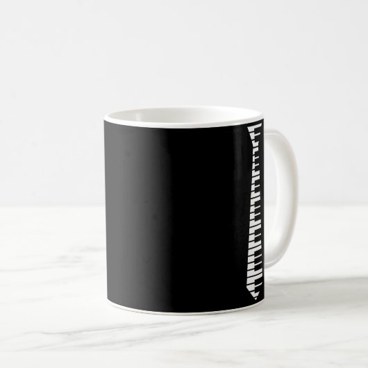 Ano Neck Tie Funny Humorous Keyboard Music Player  Kaffeetasse (VorderseiteRechts)