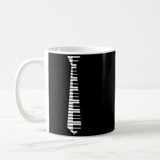Ano Neck Tie Funny Humorous Keyboard Music Player Kaffeetasse (Links)