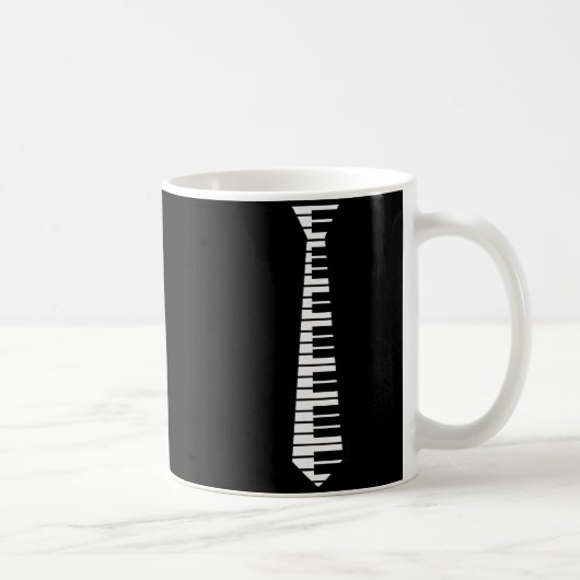 Ano Neck Tie Funny Humorous Keyboard Music Player Kaffeetasse (Rechts)