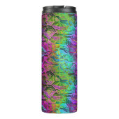 Anodifizierter Regenbogen-Titan-Schaltkreis: Thermosbecher (Rückseite)