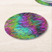 Anodifiziertes Titan: Runder Pappuntersetzer (Angewinkelt)