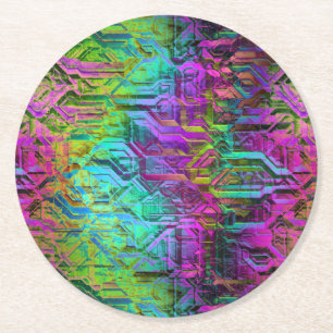 Anodifiziertes Titan: Runder Pappuntersetzer