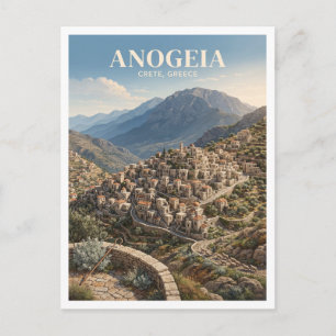 Anogeia Bergdorf Griechenland Postkarte