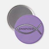 ANOINTED Quote/ Jesus Fish Magnet (Vorderseite/Rückseite)