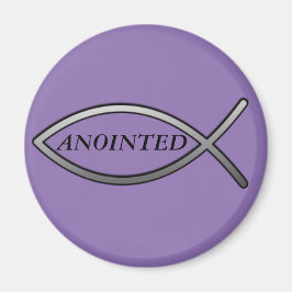 ANOINTED Quote/ Jesus Fish Magnet