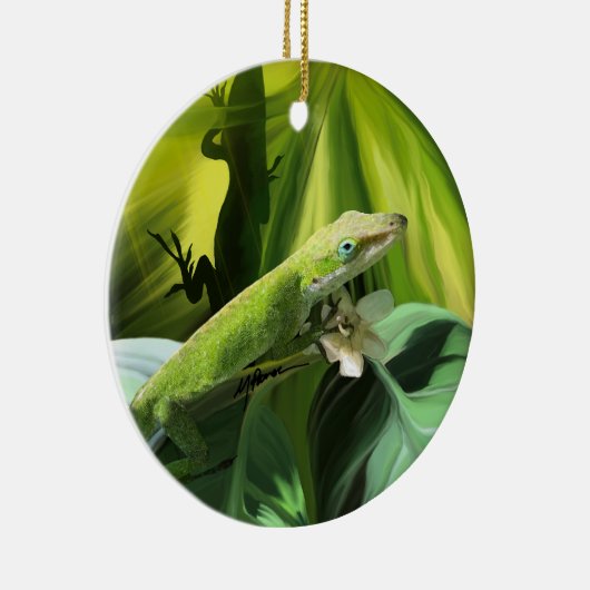 Anole Lizard Keramik Ornament (Rechts)