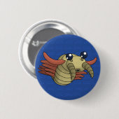 Anomalocaris- Prähistorisches Meereslebewesen Button (Vorne & Hinten)