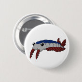 Anomalocaris - Prähistorisches Tier Button (Vorne & Hinten)