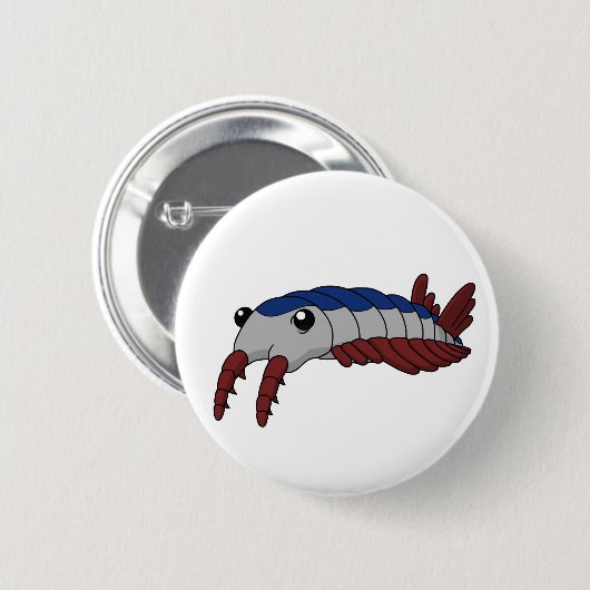 Anomalocaris - Prähistorisches Tier Button (Vorne & Hinten)