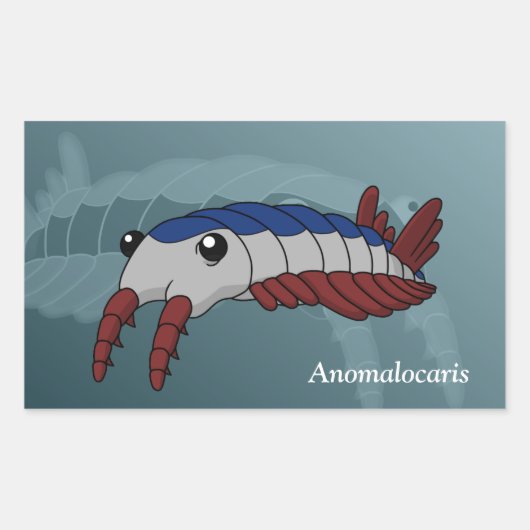 Anomalocaris - Prähistorisches Tier Rechteckiger Aufkleber (Vorderseite)
