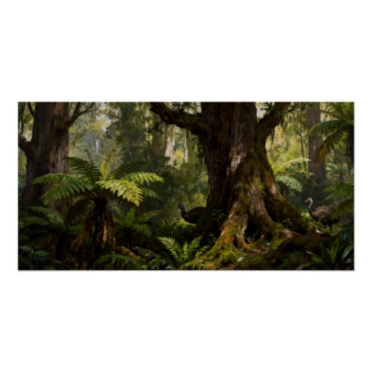 Anomalopteryx didiformis – Kleiner Straußenmoa Poster (Vorderseite)
