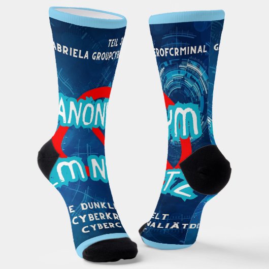 Anonym im Netz Socken (Gewinkelt)