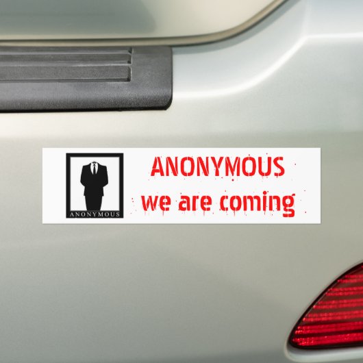 ANONYM, kommen wir Autoaufkleber (Auf Auto)