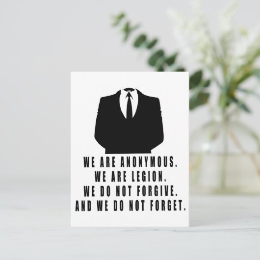 anonym postkarte (Stehend Vorderseite)