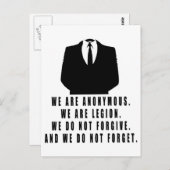 anonym postkarte (Vorne/Hinten)