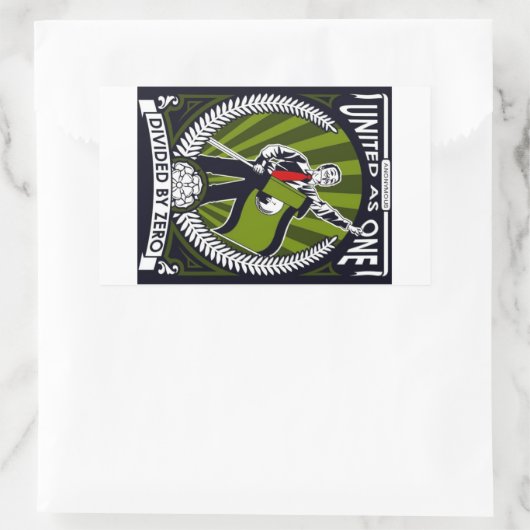 anonym rechteckiger aufkleber (Tasche)