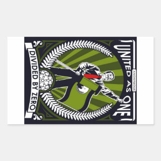 anonym rechteckiger aufkleber