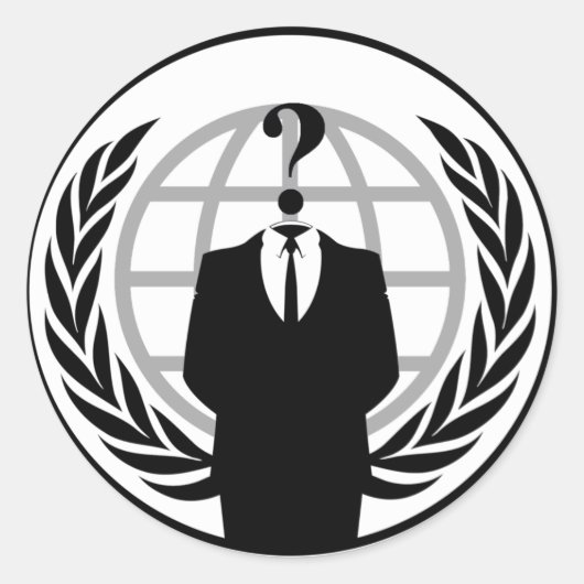 anonym runder aufkleber (Vorderseite)