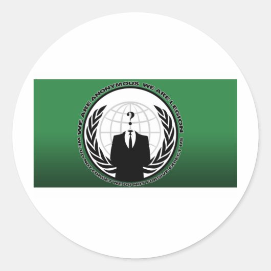 anonym runder aufkleber (Vorderseite)