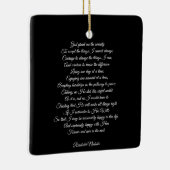 Anonyme Anführungsbotschaft elegant schwarz Keramikornament (Rechts)