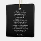 Anonyme Anführungsbotschaft elegant schwarz Keramikornament (Links)