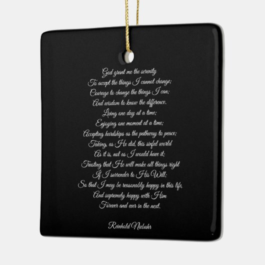 Anonyme Anführungsbotschaft elegant schwarz Keramikornament (Links)