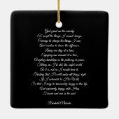 Anonyme Anführungsbotschaft elegant schwarz Keramikornament (Rückseite)