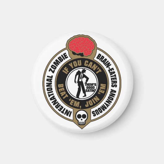 Anonyme internationale Zombie-Brain-Eaters Magnet (Vorne)