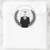 Anonyme runde Aufkleber (Tasche)