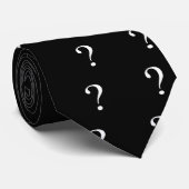 Anonyme schwarze Krawatte (Fragezeichen) (Gerollt)